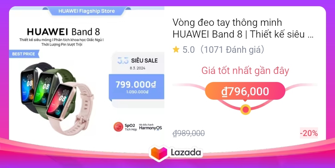 Vòng đeo tay Huawei band 8